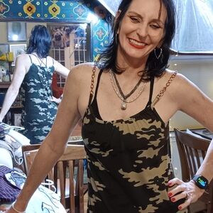 Camo dress with chain straps